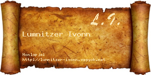 Lumnitzer Ivonn névjegykártya